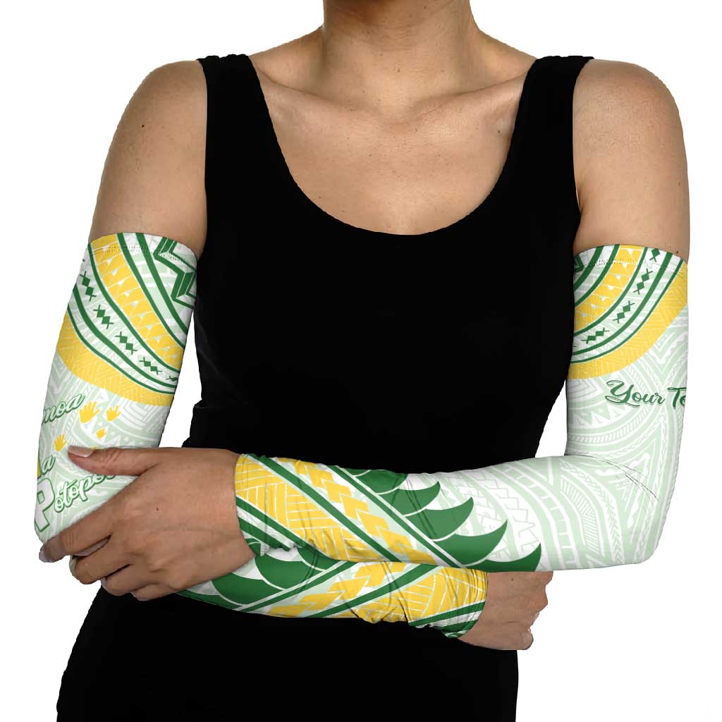 Personalised Samoa Ua Potopoto Arm Sleeves SUP Est 2025 Samoan Pattern - Polynesian Pride
