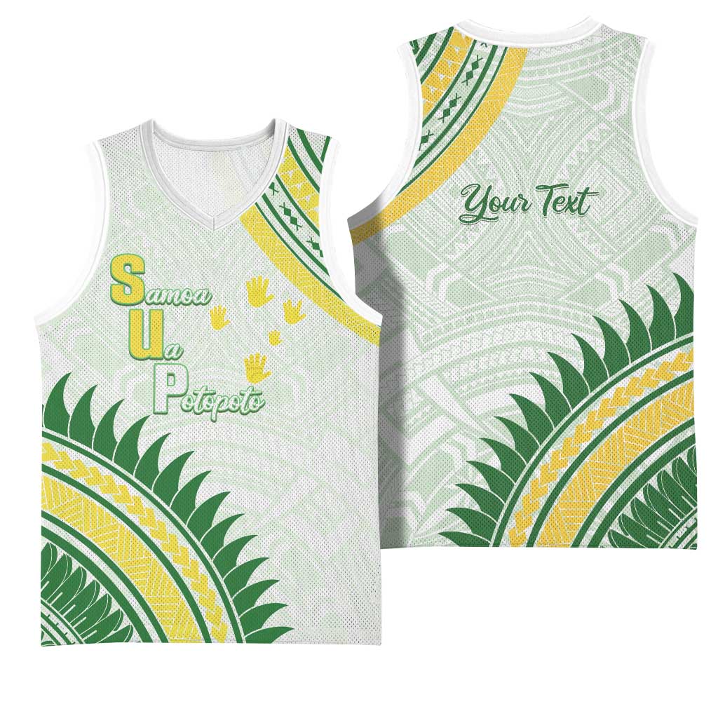 Personalised Samoa Ua Potopoto Basketball Jersey SUP Est 2025 Samoan Pattern LT14 - Polynesian Pride