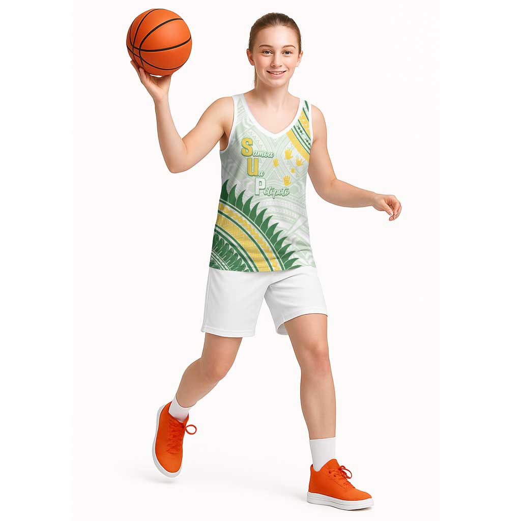 Personalised Samoa Ua Potopoto Basketball Jersey SUP Est 2025 Samoan Pattern LT14 - Polynesian Pride