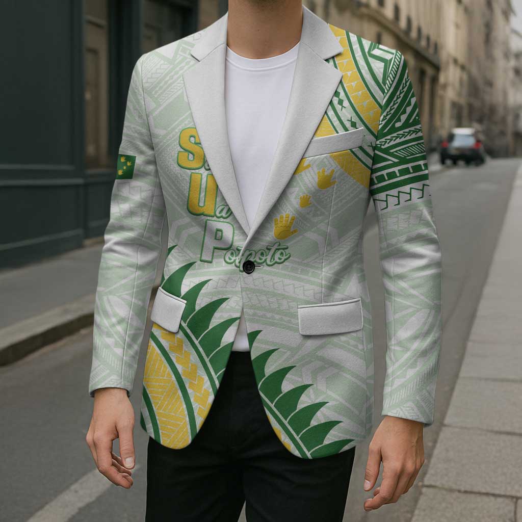 Personalised Samoa Ua Potopoto Blazer SUP Est 2025 Samoan Pattern LT14 - Polynesian Pride