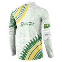 Personalised Samoa Ua Potopoto Button Sweatshirt SUP Est 2025 Samoan Pattern LT14 - Polynesian Pride
