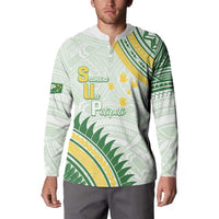 Personalised Samoa Ua Potopoto Button Sweatshirt SUP Est 2025 Samoan Pattern LT14 - Polynesian Pride