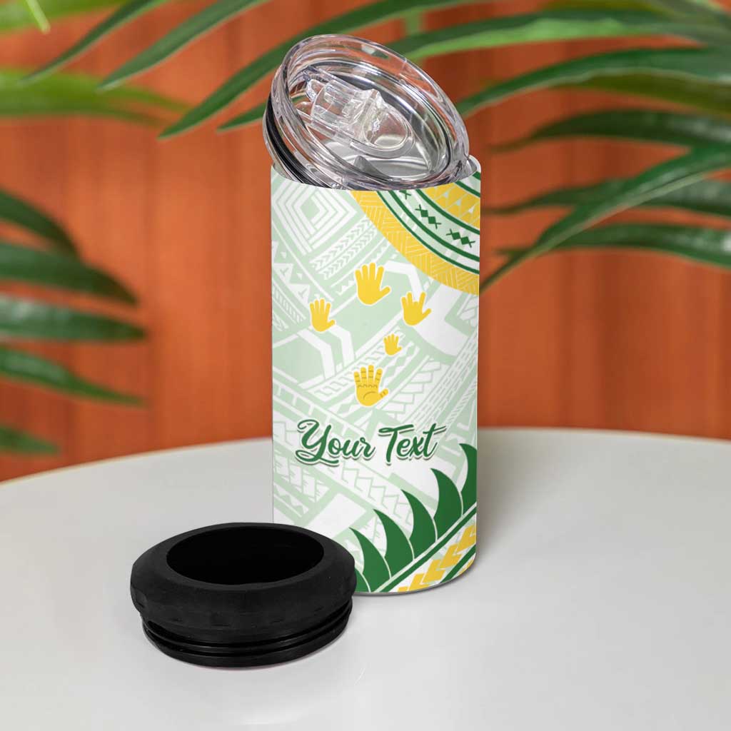 Personalised Samoa Ua Potopoto 4 in 1 Can Cooler Tumbler SUP Est 2025 Samoan Pattern LT14 - Polynesian Pride