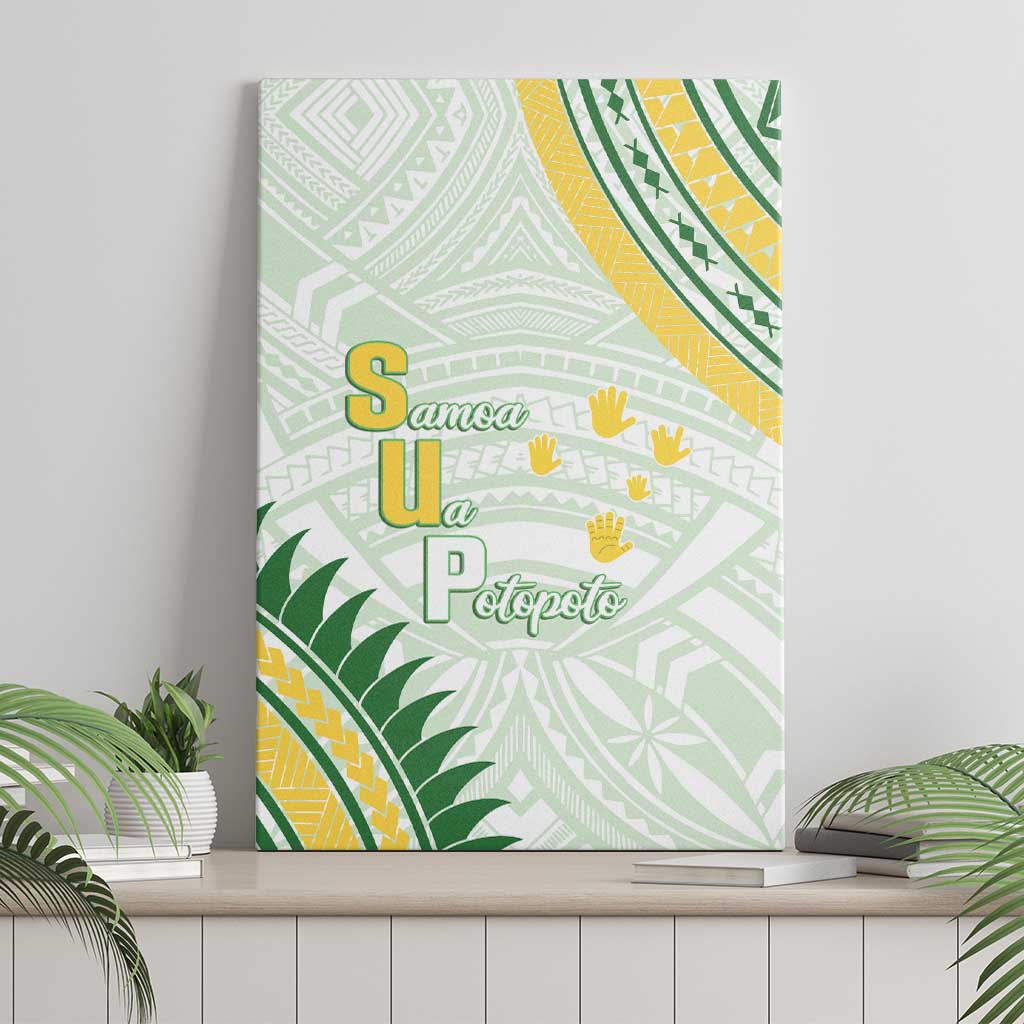 Samoa Ua Potopoto Canvas Wall Art SUP Est 2025 Samoan Pattern LT14 - Polynesian Pride