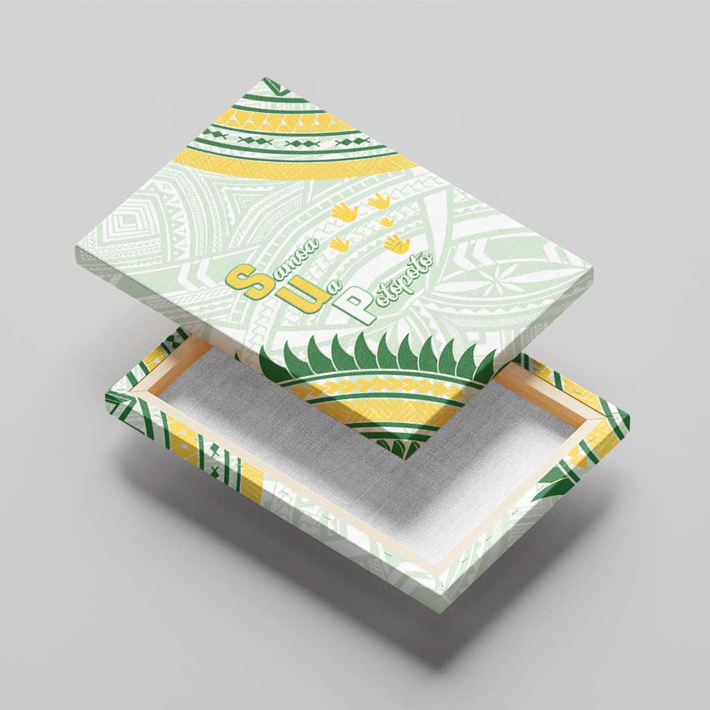 Samoa Ua Potopoto Canvas Wall Art SUP Est 2025 Samoan Pattern LT14 - Polynesian Pride
