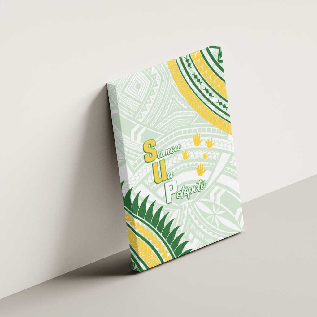 Samoa Ua Potopoto Canvas Wall Art SUP Est 2025 Samoan Pattern LT14 - Polynesian Pride