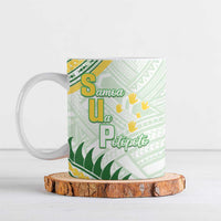 Personalised Samoa Ua Potopoto Ceramic Mug SUP Est 2025 Samoan Pattern LT14 White - Polynesian Pride