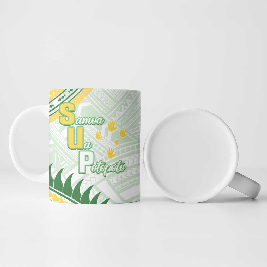 Personalised Samoa Ua Potopoto Ceramic Mug SUP Est 2025 Samoan Pattern LT14 - Polynesian Pride