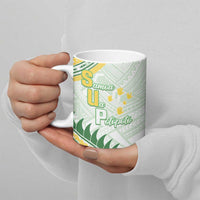 Personalised Samoa Ua Potopoto Ceramic Mug SUP Est 2025 Samoan Pattern LT14 - Polynesian Pride