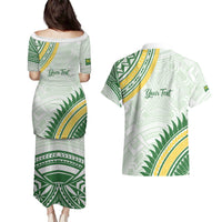 Personalised Samoa Ua Potopoto Couples Matching Puletasi and Hawaiian Shirt SUP Est 2025 Samoan Pattern LT14 - Polynesian Pride