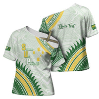 Personalised Samoa Ua Potopoto Cross Shoulder Shirt SUP Est 2025 Samoan Pattern LT14 - Polynesian Pride