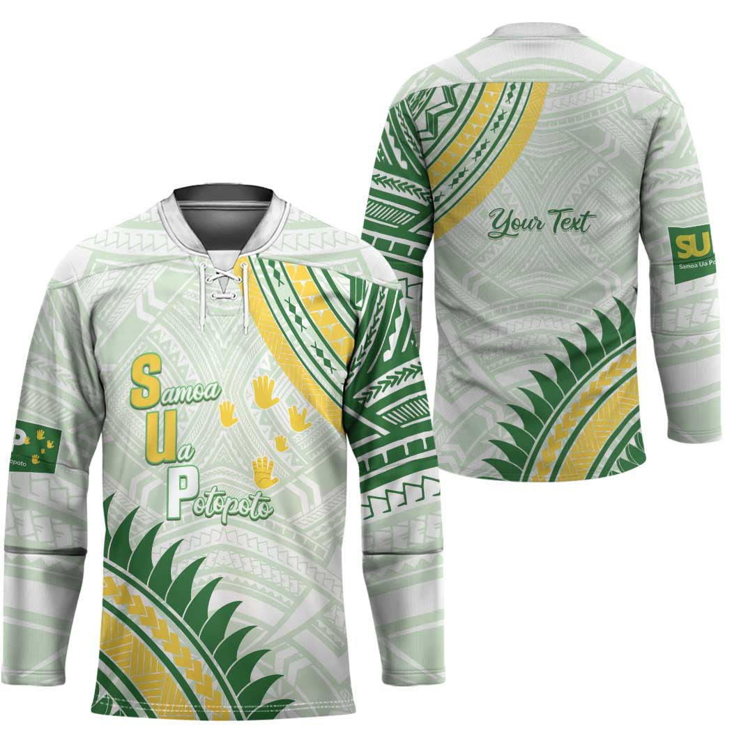 Personalised Samoa Ua Potopoto Hockey Jersey SUP Est 2025 Samoan Pattern LT14 - Polynesian Pride