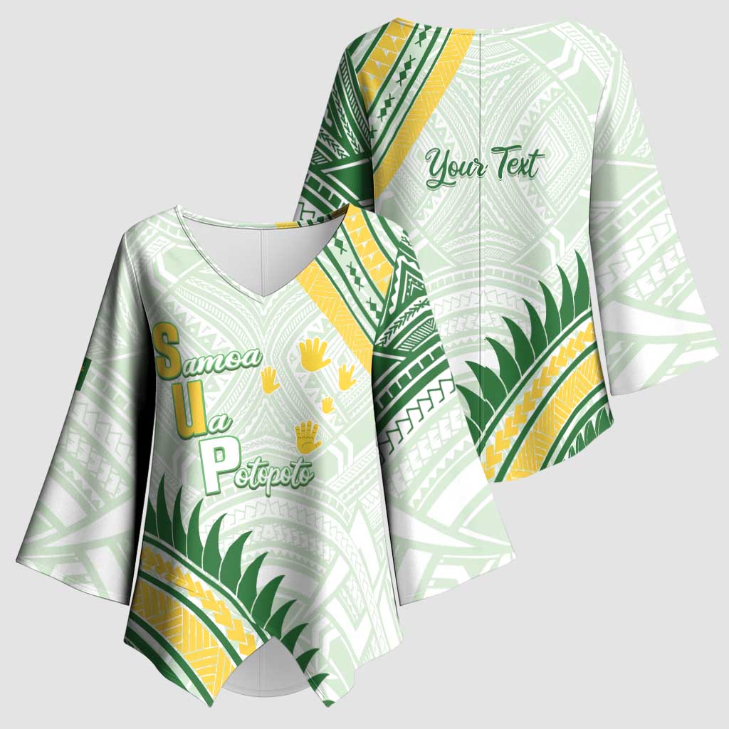 Personalised Samoa Ua Potopoto Kimono Sleeve Blouse SUP Est 2025 Samoan Pattern LT14 - Polynesian Pride