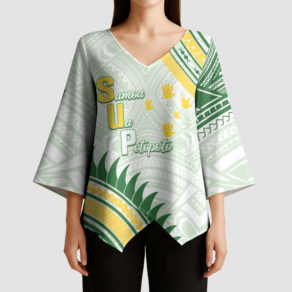Personalised Samoa Ua Potopoto Kimono Sleeve Blouse SUP Est 2025 Samoan Pattern LT14 - Polynesian Pride