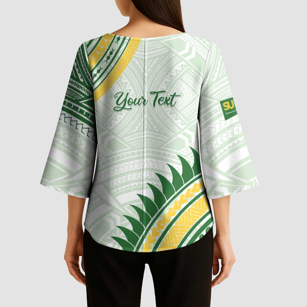 Personalised Samoa Ua Potopoto Kimono Sleeve Blouse SUP Est 2025 Samoan Pattern LT14 - Polynesian Pride