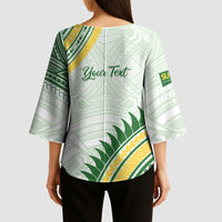 Personalised Samoa Ua Potopoto Kimono Sleeve Blouse SUP Est 2025 Samoan Pattern LT14 - Polynesian Pride