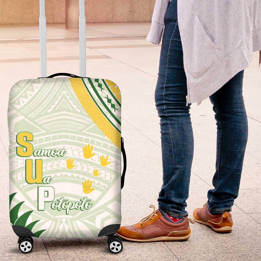 Samoa Ua Potopoto Luggage Cover SUP Est 2025 Samoan Pattern - Polynesian Pride