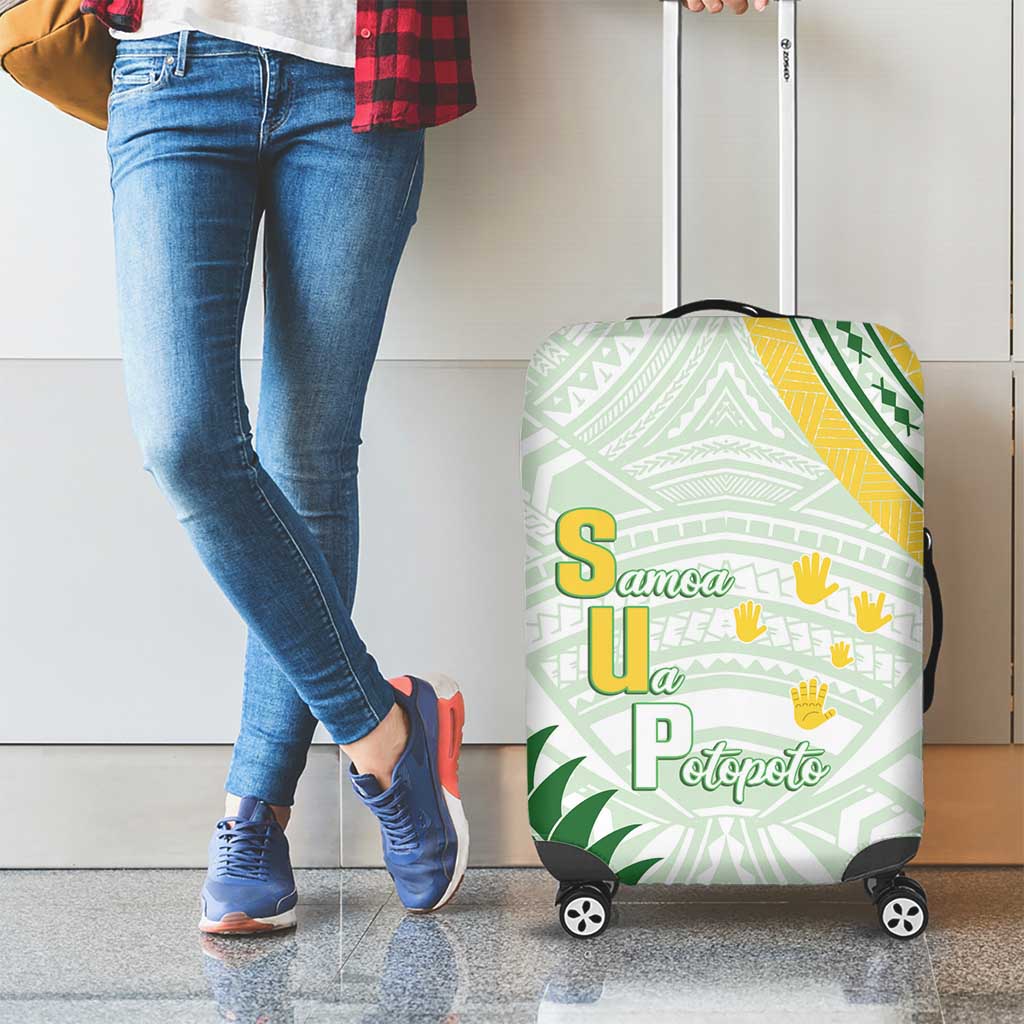 Samoa Ua Potopoto Luggage Cover SUP Est 2025 Samoan Pattern - Polynesian Pride
