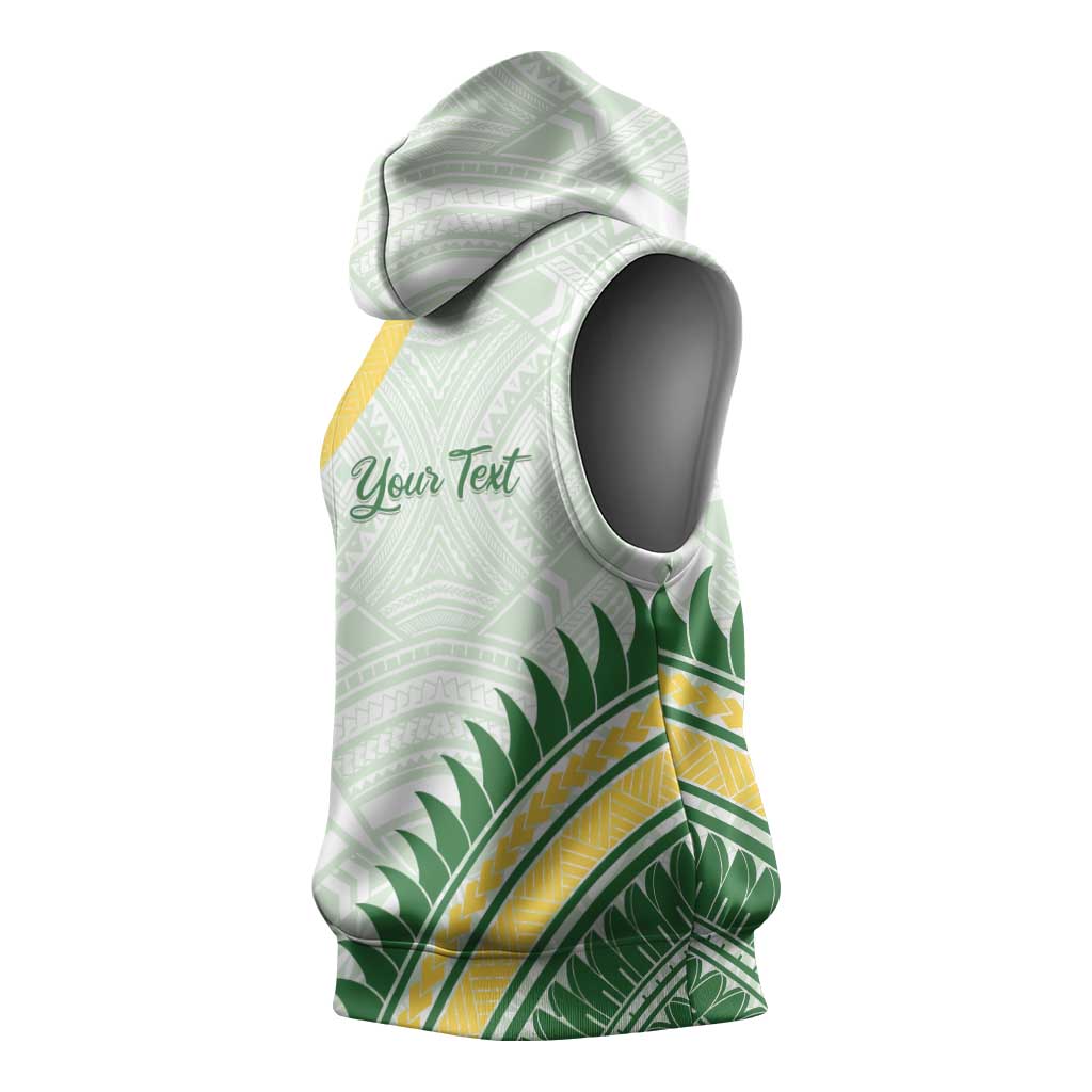 Personalised Samoa Ua Potopoto Sleeveless Hoodie SUP Est 2025 Samoan Pattern LT14 - Polynesian Pride