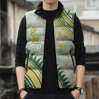 Personalised Samoa Ua Potopoto Sleeveless Puffer Jacket SUP Est 2025 Samoan Pattern LT14 - Polynesian Pride