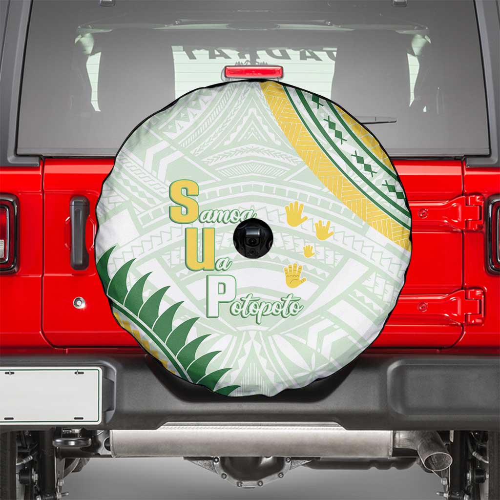 Samoa Ua Potopoto Spare Tire Cover SUP Est 2025 Samoan Pattern - Polynesian Pride