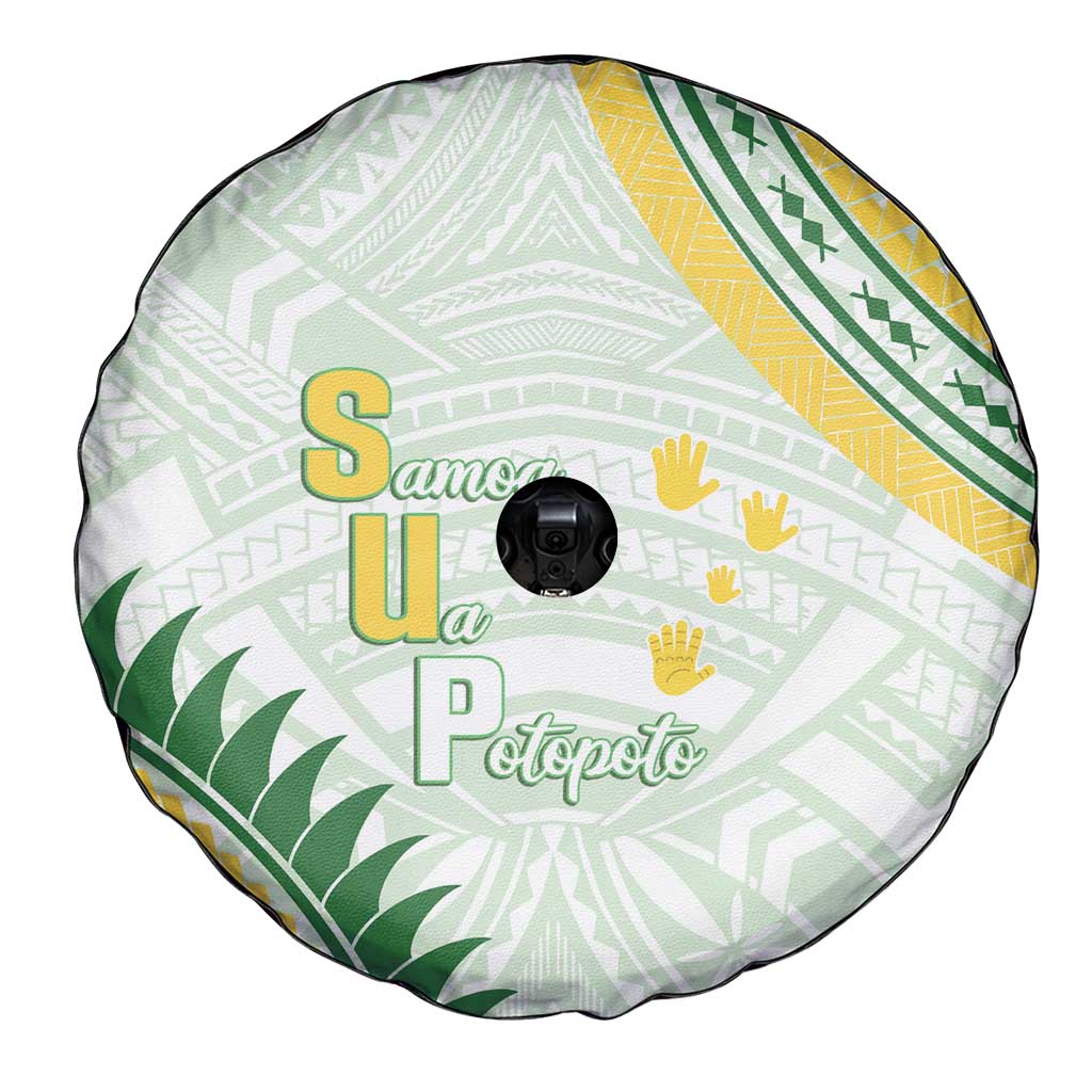 Samoa Ua Potopoto Spare Tire Cover SUP Est 2025 Samoan Pattern - Polynesian Pride