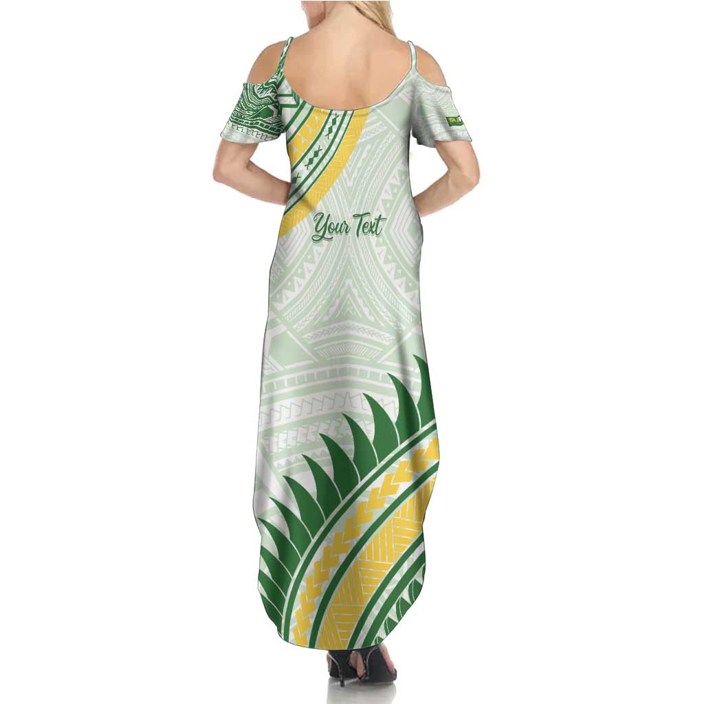 Personalised Samoa Ua Potopoto Summer Maxi Dress SUP Est 2025 Samoan Pattern - Polynesian Pride