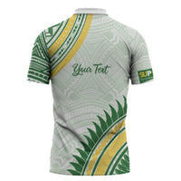 Personalised Samoa Ua Potopoto Zipper Polo Shirt SUP Est 2025 Samoan Pattern LT14 - Polynesian Pride