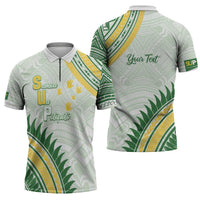 Personalised Samoa Ua Potopoto Zipper Polo Shirt SUP Est 2025 Samoan Pattern LT14 - Polynesian Pride