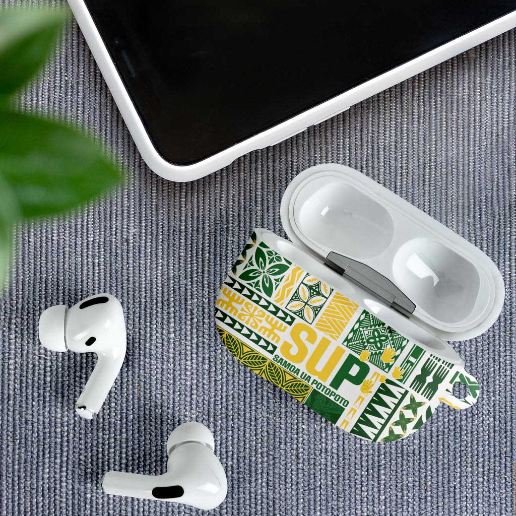 Samoa Uniting Party AirPods Case SUP Est 2025 Siapo Pattern LT14 - Polynesian Pride