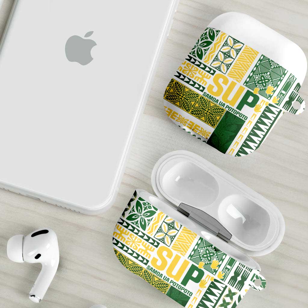 Samoa Uniting Party AirPods Case SUP Est 2025 Siapo Pattern LT14 - Polynesian Pride