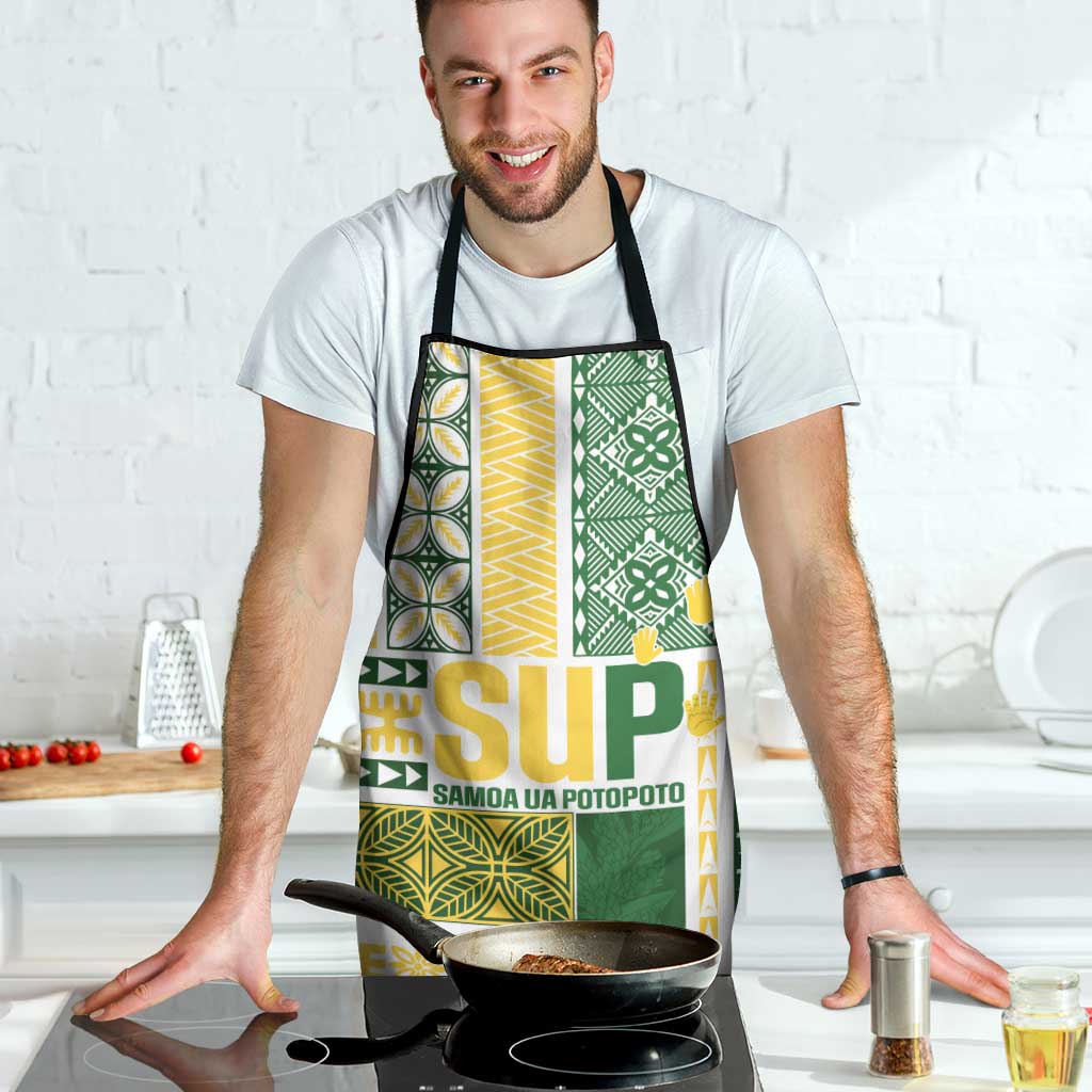 Samoa Uniting Party Apron SUP Est 2025 Siapo Pattern LT14 - Polynesian Pride