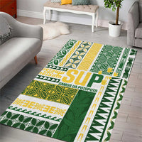 Samoa Uniting Party Area Rug SUP Est 2025 Siapo Pattern - Polynesian Pride