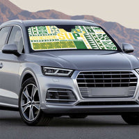 Samoa Uniting Party Auto Sun Shade SUP Est 2025 Siapo Pattern - Polynesian Pride