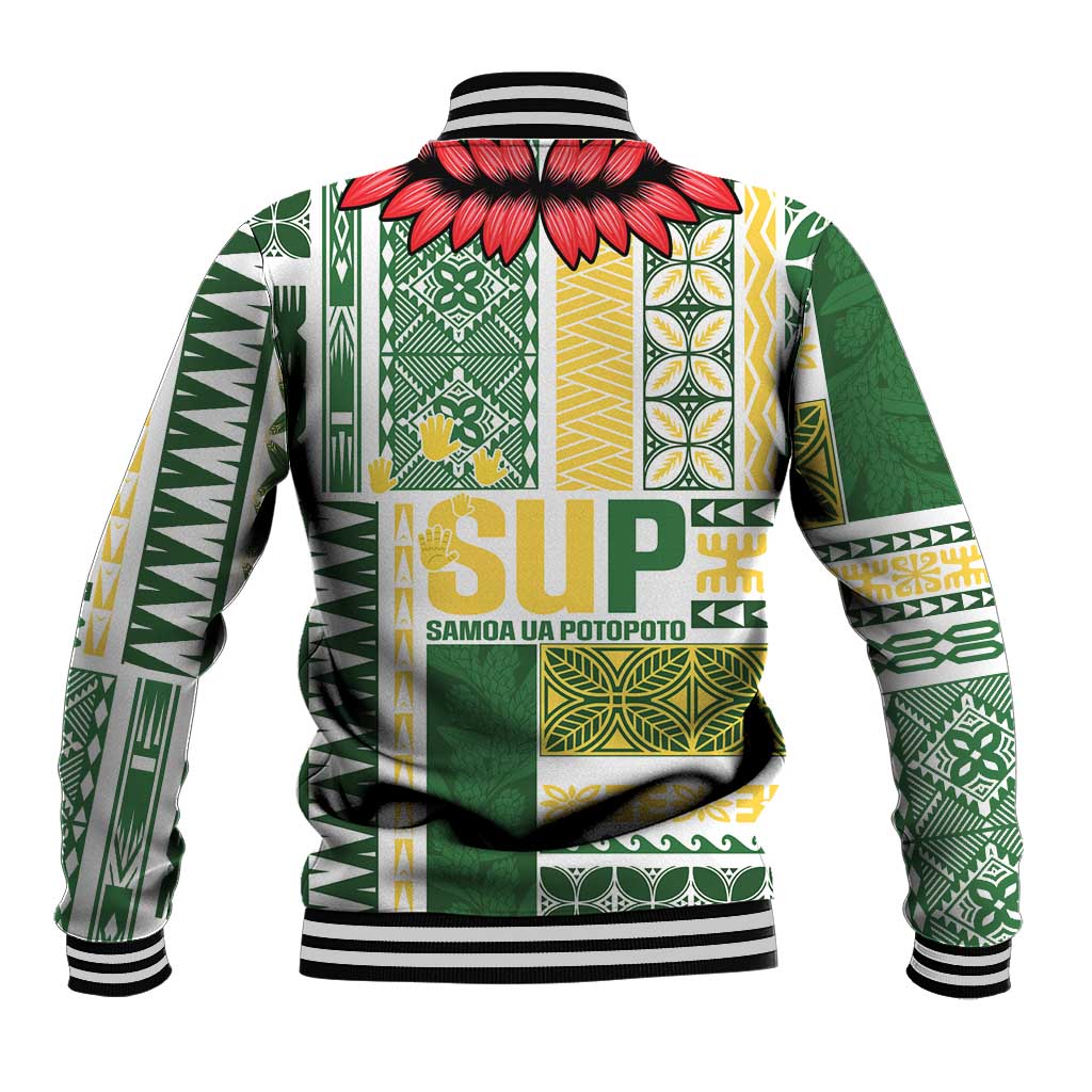 Samoa Uniting Party Baseball Jacket SUP Est 2025 Siapo Pattern LT14 - Polynesian Pride