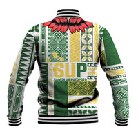 Samoa Uniting Party Baseball Jacket SUP Est 2025 Siapo Pattern LT14 - Polynesian Pride