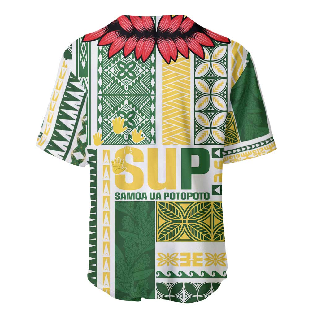 Samoa Uniting Party Baseball Jersey SUP Est 2025 Siapo Pattern - Polynesian Pride