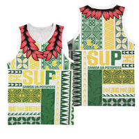 Samoa Uniting Party Basketball Jersey SUP Est 2025 Siapo Pattern LT14 - Polynesian Pride