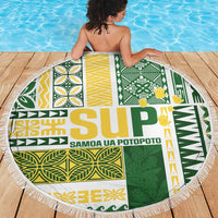 Samoa Uniting Party Beach Blanket SUP Est 2025 Siapo Pattern LT14 - Polynesian Pride