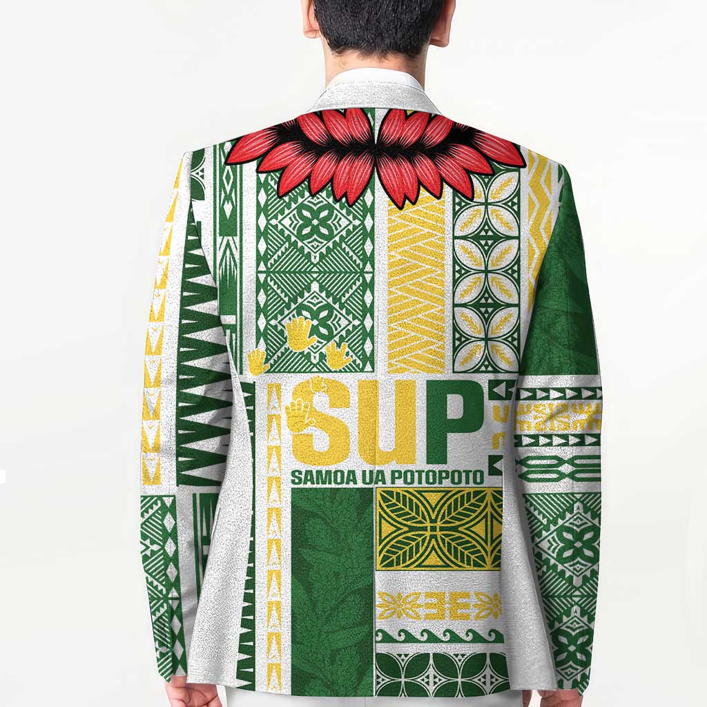 Samoa Uniting Party Blazer SUP Est 2025 Siapo Pattern LT14 - Polynesian Pride
