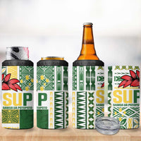 Samoa Uniting Party 4 in 1 Can Cooler Tumbler SUP Est 2025 Siapo Pattern LT14 - Polynesian Pride