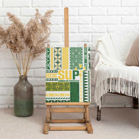 Samoa Uniting Party Canvas Wall Art SUP Est 2025 Siapo Pattern LT14 - Polynesian Pride