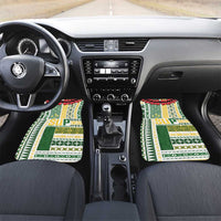 Samoa Uniting Party Car Mats SUP Est 2025 Siapo Pattern LT14 Set 2pcs - Front White - Polynesian Pride