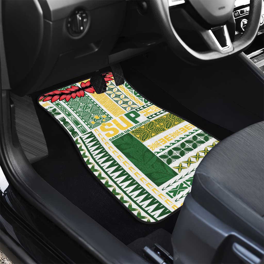 Samoa Uniting Party Car Mats SUP Est 2025 Siapo Pattern LT14 - Polynesian Pride