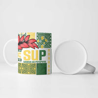 Samoa Uniting Party Ceramic Mug SUP Est 2025 Siapo Pattern LT14 - Polynesian Pride