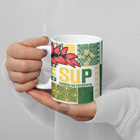 Samoa Uniting Party Ceramic Mug SUP Est 2025 Siapo Pattern LT14 - Polynesian Pride