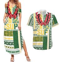 Samoa Uniting Party Couples Matching Summer Maxi Dress and Hawaiian Shirt SUP Est 2025 Siapo Pattern - Polynesian Pride