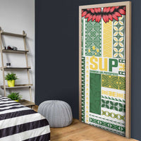 Samoa Uniting Party Door Cover SUP Est 2025 Siapo Pattern - Polynesian Pride