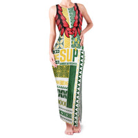 Samoa Uniting Party Family Matching Tank Maxi Dress and Hawaiian Shirt SUP Est 2025 Siapo Pattern - Polynesian Pride