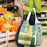 Samoa Uniting Party Grocery Bag SUP Est 2025 Siapo Pattern - Polynesian Pride